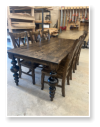 Custom built dining table in the Massive Modern Ashley style built by Cattle Bend Woodworks.