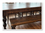Custom built dining table in the Modern Farmhouse style built by Cattle Bend Woodworks.