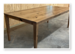 Custom built dining table in the Shaker Style built by Cattle Bend Woodworks.